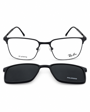 rayban clip on black metal